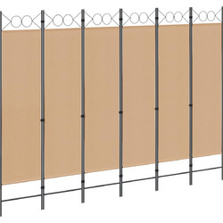 Διαχωριστικό Δωματίου 6-Πάνελ Μπεζ 240 x 180 cm Ύφασμα 42039192