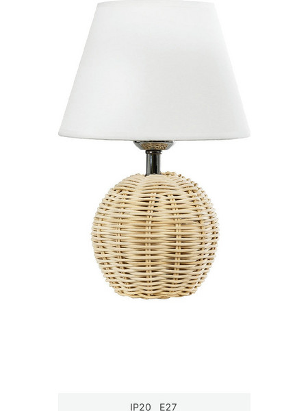 Globostar Hasumi 01957 Πορτατίφ Ε27 Λευκό Μπεζ Φ19xΥ30cm