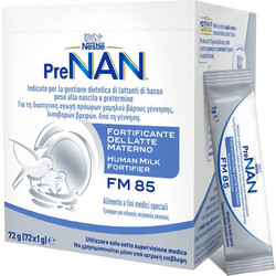 Nestle PreNAN Human Milk Fortifier FM85 Βρεφικό Γάλα Σκόνη 0m+ Χωρίς Ζάχαρη 72gr