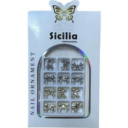Charms Νυχιών 3D Φιόγκος σε Κασετίνα 12 τεμ