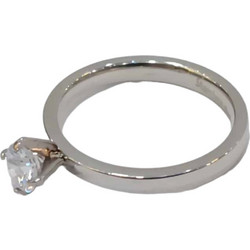 Γυναικειο Δαχτυλιδι ONE από ανοξειδωτο ατσαλι μονοπετρο με ζιργκον σε χρωμα ασημι JK-SR385