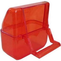 Απλή Εξωτερική Πλαστική Ταΐστρα Για Κλουβιά Πουλιών Κόκκινη