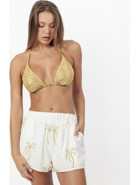 ADMAS Pantalon Corto Golden Palms για Mujer BLANCO 19942-0