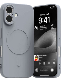 Forcell iPhone 16 Plus MagSafe Θήκη Σιλικόνης - Grey