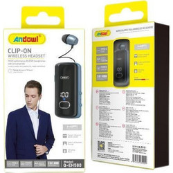 Andowl Q-EH580 Ακουστικό Bluetooth In Ear Πέτου Black