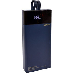 Remax RPP-561 Power Bank 20000mAh με 2 Θύρες USB-A Power Delivery Blue