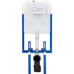 vidaXL Κούρσα κα cistern με αποθήκευση Λευκό 50 x 8 x 131 εκ Ατσάλι