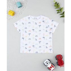 βρεφικό t-shirt λευκό summer για αγόρι