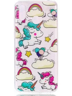 Θήκη Σιλικόνης για Huawei Honor Play Σχέδιο Unicorns OEM