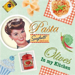 Χαρτοπετσέτα Decoupage Paw 33x33 1τμχ Retro spaghetti SDL862000