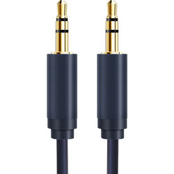 CABLETIME καλώδιο ήχου 3.5mm CT-AV301-H11G, gold plated, 1m, μπλε