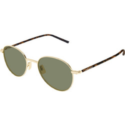 Saint Laurent SL865 003 Ανδρικά Γυαλιά Ηλίου Οβάλ Κοκάλινα Ταρταρούγα με Πράσινο Φακό
