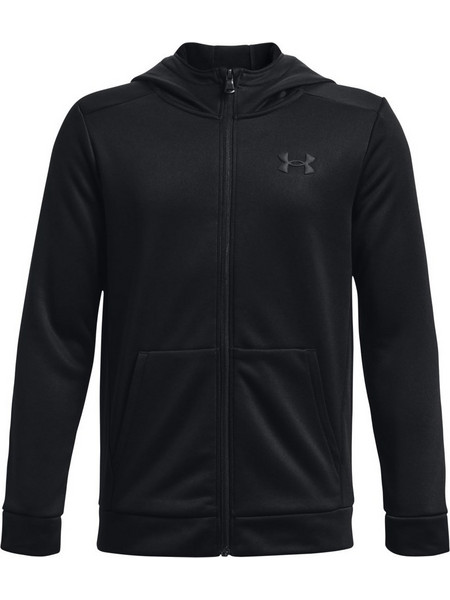 Under Armour Παιδική Ζακέτα Fleece με Κουκούλα και Φερμουάρ Μαύρη 1373541-001