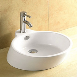 Inter Ceramic Επικαθήμενος Νιπτήρας Μπάνιου Οβάλ Πορσελάνης 54x39x15cm Λευκός ICB829