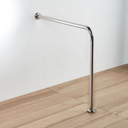 Μπαρα Στηριξης ΑΜΕΑ Γωνιακη με 1 Ποδι 75Χ75CM INOX Χρωμε