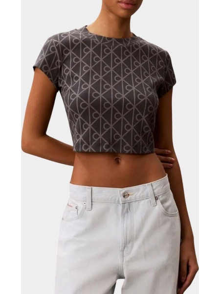 CALVIN KLEIN JEANS A- MONOLOGO BABY TEE LV047G830G-4XN DarkGray