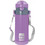 Ecolife Kids Thermos Παιδικό Μπουκάλι Θερμός Ανοξείδωτο με Καλαμάκι Μωβ 400ml