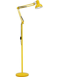 GloboStar(R) AUDREY 01472 Μοντέρνο Φωτιστικό Δαπέδου Μονόφωτο Μεταλλικό Κίτρινο Φ15 x Υ190cm