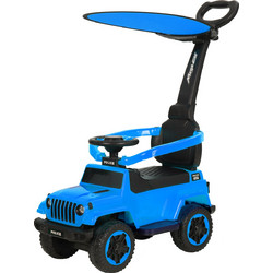 Ηλεκτροκίνητη Περπατούρα τύπου JEEP με χειρολαβή, Φώτα και Μουσική Σκίαστρο Μπλε για 12+ Μηνών TC-219E-BLUE