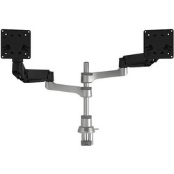 R-Go Tools Βάση Γραφείου για 2 Οθόνες έως 32" με Βραχίονα Ασημί (RGOVLCA4TWSI)