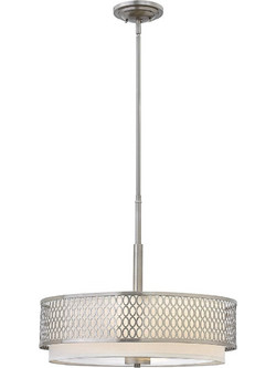 Hinkley Jules Κρεμαστό Φωτιστικό Οροφής Λευκά Brushed Nickel HK-JULES-3P-BN