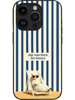 Sonique Stripe Stories Series Θήκη με Σχέδιο «Born For Luxury» (iPhone 14 Pro)
