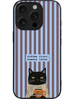 Sonique Stripe Stories Series Θήκη με Σχέδιο «Humans Later» (iPhone 16 Pro)
