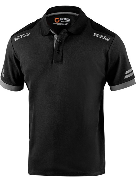 Sparco Toledo Ανδρικό T-shirt Εργασίας Polo Μαύρο/Γκρι (02415)XXXLarge