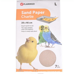 Flamingo Υπόστρωμα για Κλουβί Πτηνών Γυαλόχαρτο 28x46cm 7τμχ