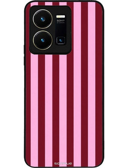 Sonique Θήκη Stripe Stories Series για VIVO Y35 4G / VIVO Y22 / VIVO Y22S Ρίγες Ροζ - Κόκκινο