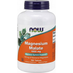 Now Foods Magnesium Malate 1000mg 180 Ταμπλέτες