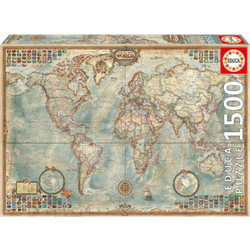 Puzzle Educa Politicalcium Map Of The World 1500 Κομμάτια