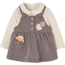 BOBOLI Set knit for baby girl -BCI - 154011 - ΚΟΡΙΤΣΙ - BROWN