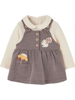 BOBOLI Set knit for baby girl -BCI - 154011 - ΚΟΡΙΤΣΙ - BROWN