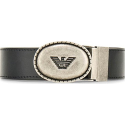 Emporio Armani Ανδρική Ζώνη Δερμάτινη Μαύρη EM007169-AF29128-MC424
