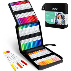 Ohuhu Σετ Μαρκαδόροι Pupe Watercolour Brush & Fineliner (60 τεμάχια)