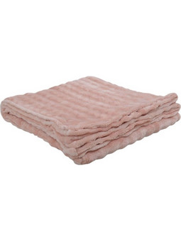 ΚΟΥΒΕΡΤΑ FLEECE ΜΕ ΒΕΛΟΥΔΙΝΗ ΥΦΗ ΣΕ ΡΟΖ ΧΡΩΜΑ 150x200εκ