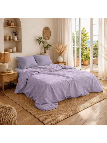 Κουβέρτα Πικέ Μονόχρωμη 325gr/m Pastel Lilac DimCol King Size 255x270cm 100% Βαμβάκι