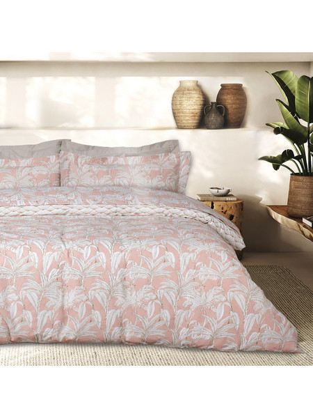 DAS HOME Υπέρδιπλο Κουβερλί Daily σε Ροζ - Λευκό 402009203171