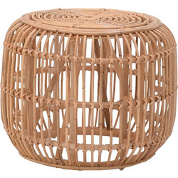 Σκαμπό Rajesty pakoworld rattan σε φυσική απόχρωση Φ60x46εκ