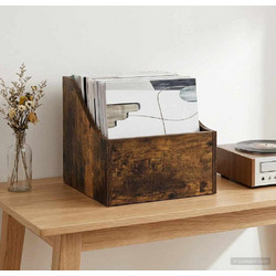 vidaXL Κουτί LP Καπνισμένο Ξύλο Δρυός 37 x 33 x 32 εκ