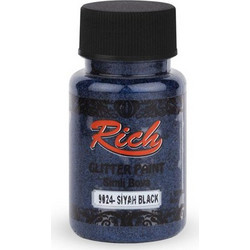 Rich 50ml Χρώμα Glitter Διαφανές 4462 Black