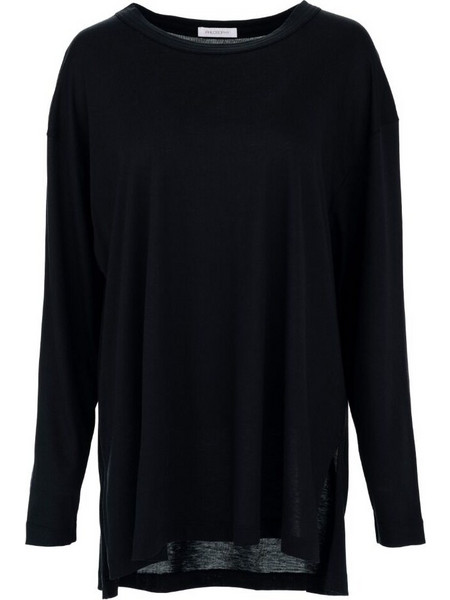Philosophy Organic Jersey Oversized Long Top BL12073 Μαύρο
