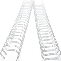 ΣΠΙΡΑΛ GBC ΜΕΤΑΛΛΙΚΑ 21 LOOPS (2:1) 14mm 100τεμ WHITE