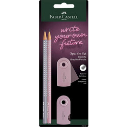 ΣΕΤ FABER CASTELL 218480 SPARKLE II GREY/ROSE (2 ΜΟΛ.ΓΟΜ.ΞΥΣΤ)