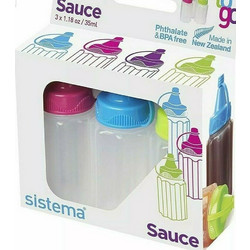 Δοχεία Σάλτσας 3 τεμ Sauce 35ml To Go, Sistema