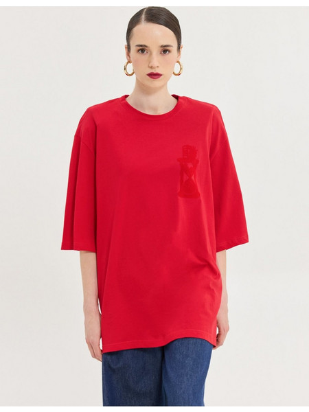 Hemithea Sahara Oversized T-Shirt Red