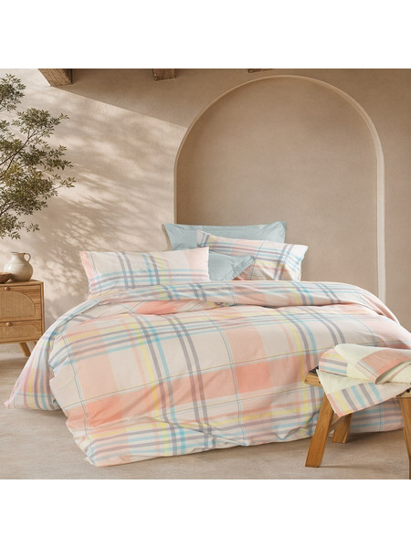 Πάπλωμα Frame (Σετ 3τμχ) Somon Ρυθμός Υπέρδιπλo 220x240cm 100% Βαμβάκι