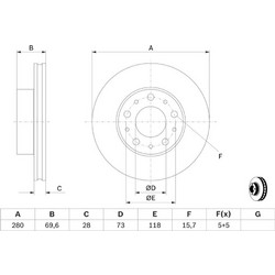 Bosch Δισκόπλακα - 0 986 479 B99