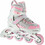 Nils Extreme NA 1186 Inline Αυξομειούμενα Rollers Παιδικά Λευκά Ροζ